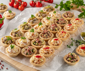 Ассорти тарталеток с мясными начинками 24 шт.