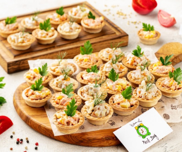 Дуэт тарталеток с мясными начинками 24 шт.