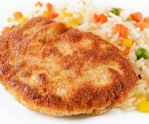 Шницель из свинины в сухарях