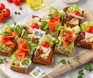Вафли безглютеновые с лососем, с курицей