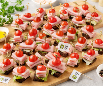 Канапе с ветчиной и кимчи 60 шт.