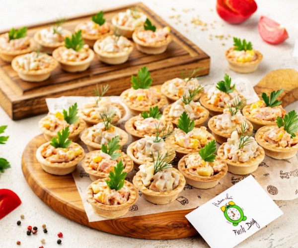 Дуэт тарталеток с мясными начинками 40 шт.